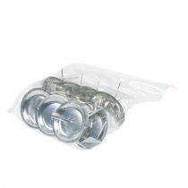Article Bougeoir avec épine argent Ø8cm 16 pcs