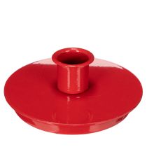 Article Chandelier en métal rouge pour bougies fines 10 cm lot de 2