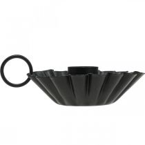 Article Bougeoir noir Bougeoir métal décoration de table Ø9.5cm H3cm