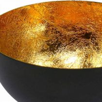 Décoration de table Bol de Noël noir doré Ø10cm H5cm