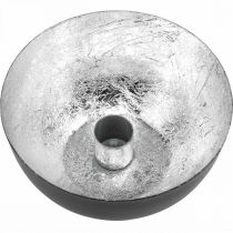 Article Bougeoir Bougeoir Argent Noir Ø13cm H6.5cm