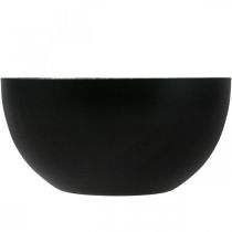 Article Bougeoir noir argenté décoration de Noël Ø13cm H6.5cm