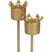 Bougeoir Couronne de l&#39;Avent bougeoir couronne dorée Ø2,5cm 4pcs