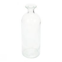 Bougeoir bouteilles décoratives mini vases verre transparent H19,5cm 6pcs