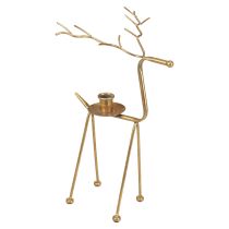 Grand Cerf En Métal Style Rouillé – Sculpture Décorative Intérieur & Extérieur – Idéal Jardin, Terrasse Ou Salon Rustique 55 X 10 X 75 Cm