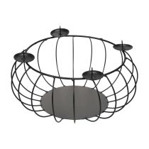 Bougeoir métal noir couronne de l&#39;Avent bol métal Ø25cm