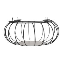 Bougeoir métal noir couronne de l&#39;Avent bol métal Ø25cm