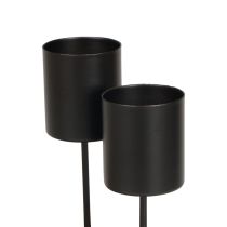 Bougeoir à brancher bougeoir noir Ø3,5cm 4 pièces