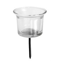 Article Bougeoir pour bougie chauffe-plat Ø6cm H10cm verre transparent