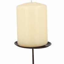 Article Bougeoir marron Ø6cm 4 pcs