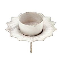 Article Bougeoir pour bougie chauffe-plat Crème Ø9cm 4pcs