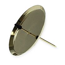 Article Porte-bougies en métal doré avec pointe – Lot de 4