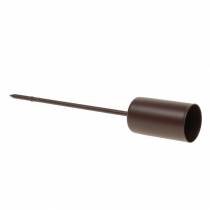 Article Bougeoir pour bougies bâtons marron Ø2,3cm H14cm 4 pcs