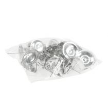 Article Bougeoir avec épine argent Ø5cm 36 pcs