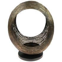 Bougeoir sculpture décorative en métal photophore H45cm