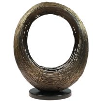 Bougeoir sculpture décorative en métal photophore H45cm
