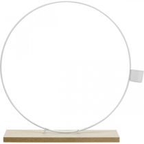Anneau décoratif avec support bougeoir blanc décoration de table en métal Ø23cm
