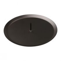 Article Set de 4 Supports à Bougies avec Pointe en Métal Noir Ø 8 cm