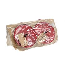 Article Bougeoir à coller rouge Ø8cm 4pcs