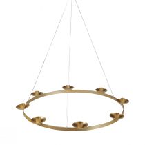 Article Bougeoir suspendu doré Ø34cm H45cm