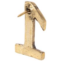 Article Chiffres en métal doré pour bougies de l’Avent 1 à 4, 4 cm, set de 4