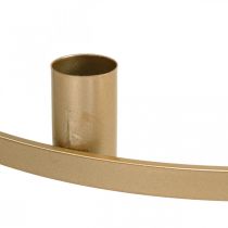 Article Anneau porte-bougie, bougeoir pour bougie conique, métal, or mat, Ø35cm