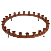 Article Bougeoir pour 24 bougies bâton chandelier métal marron 43cm