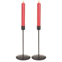 Article Bougeoir marron antique H21,5 cm 2 pièces