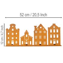 Article Décoration de Noël en forme de chandelier, maison rouille, 52 x 12 cm