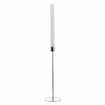 Article Set de bougeoirs en métal pour bougies coniques argent Ø2.2cm H28cm 2pcs
