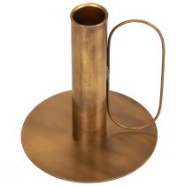 Bougeoir bougeoir en métal aspect laiton Ø10cm
