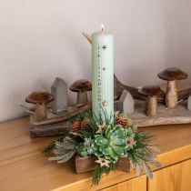 Bougeoir, décoration de table Noël, bougeoir étoile H7cm Ø20cm/6.5cm