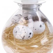 Bougeoir Blanc Bougeoir Verre Décoration Pâques H11cm
