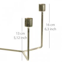 Article Chandelier pour plateau à bougies en métal champagne 37×17×18 cm