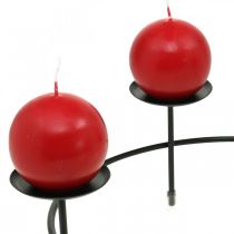 Article Bougeoir pour 4 bougies décoration de table métal noir Ø23.5cm 2pcs