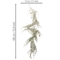 Article Guirlande artificielle avec pommes de pin et branches de sapin enneigées 185 cm
