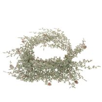 Article Guirlande artificielle avec pommes de pin et branches de sapin enneigées 185 cm