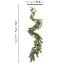 Article Guirlande Artificielle Imitation Pin avec Pommes de Pin 190 cm