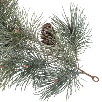 Article Guirlande de pin artificielle avec pommes de pin, 180 cm, vert et marron