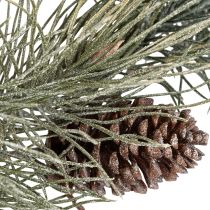 Article Guirlande de pin artificielle avec pommes de pin, 180 cm, vert et marron