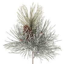 Article Branche de pin artificielle avec pomme de pin enneigée 40cm