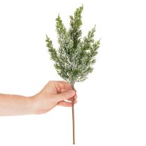 Article Kiefernzweig artificiel enneigé pour décoration 40 cm - Lot de 3