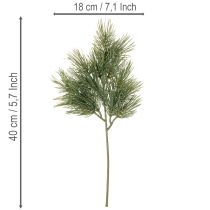 Article Lot de 4 branches de pin artificiel vert pour décoration hivernale, 40 cm