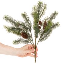 Article Branche artificielle de sapin avec pommes de pin, 41 cm