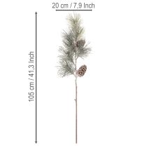 Article Branche de pin artificielle avec cônes et longues aiguilles 105 cm