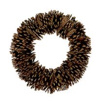 Couronne de pommes de pin ronde plate Ø30cm
