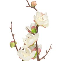 Article Branche de décoration de fleurs de cerisier Branche artificielle Fleurs blanches 96cm 2pcs