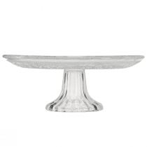 Article Assiette à gâteau classique en verre sur pied - Élégante pour chaque célébration Ø 20cm