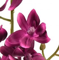 Article Petite orchidée Phalaenopsis fleur artificielle violet foncé 30cm