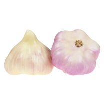 Article Décoration de légumes artificiels ail rose, blanc Ø6,5cm 2 pcs
